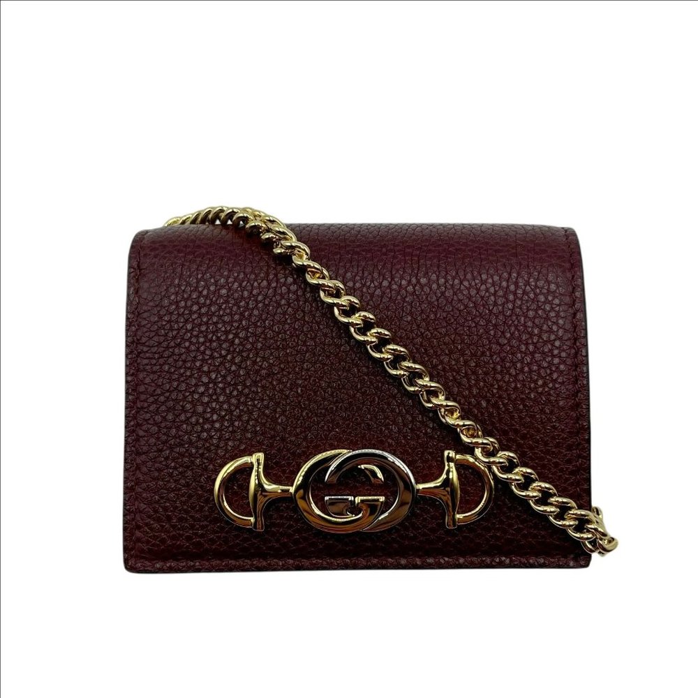 *Reserved for Sharon V* Gucci Zumi Wallet on Chain Card Case Horsebit